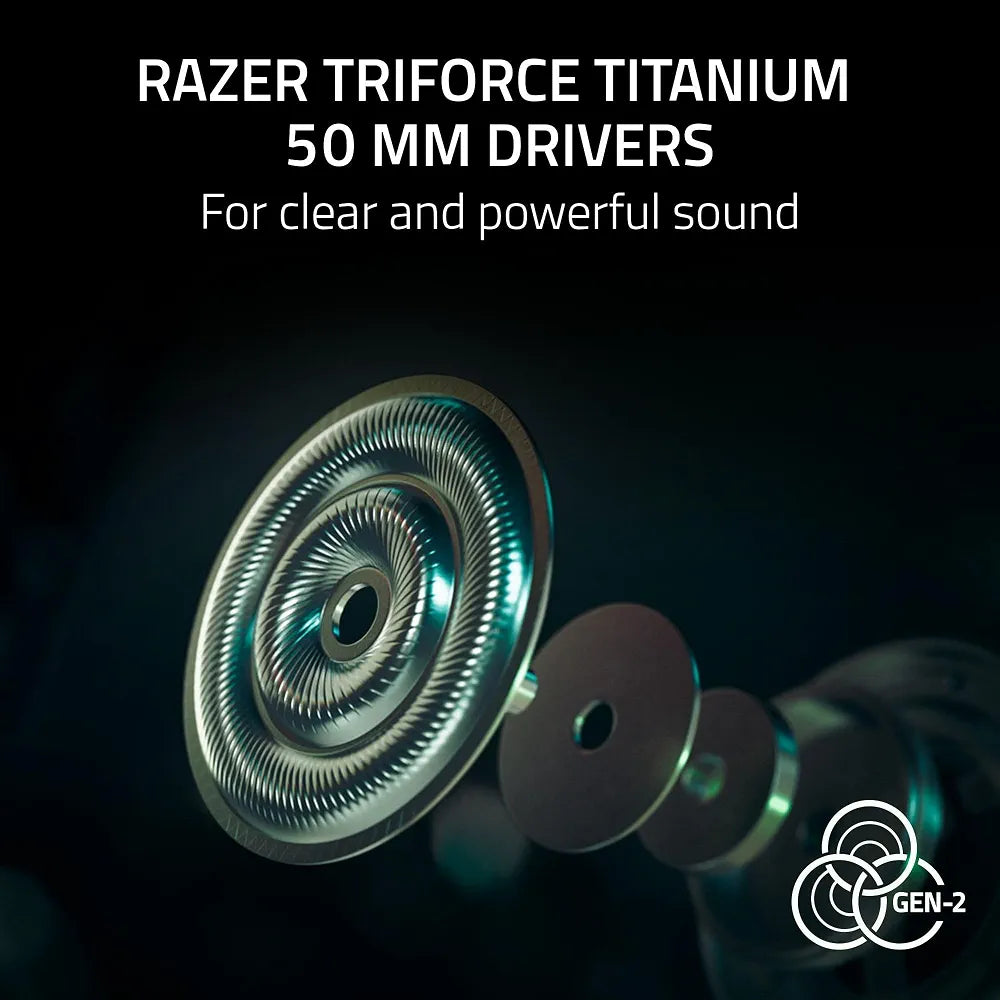 Razer BlackShark V3 Pro Wireless ANC Gaming Headset for PC: Full Band Mic - 50mm Drivers - 2.4 GHz, Bluetooth, USB, 3.5mm - Works with Mac, PS5, Nintendo Switch, Smartphone - 70 Hr Battery - White