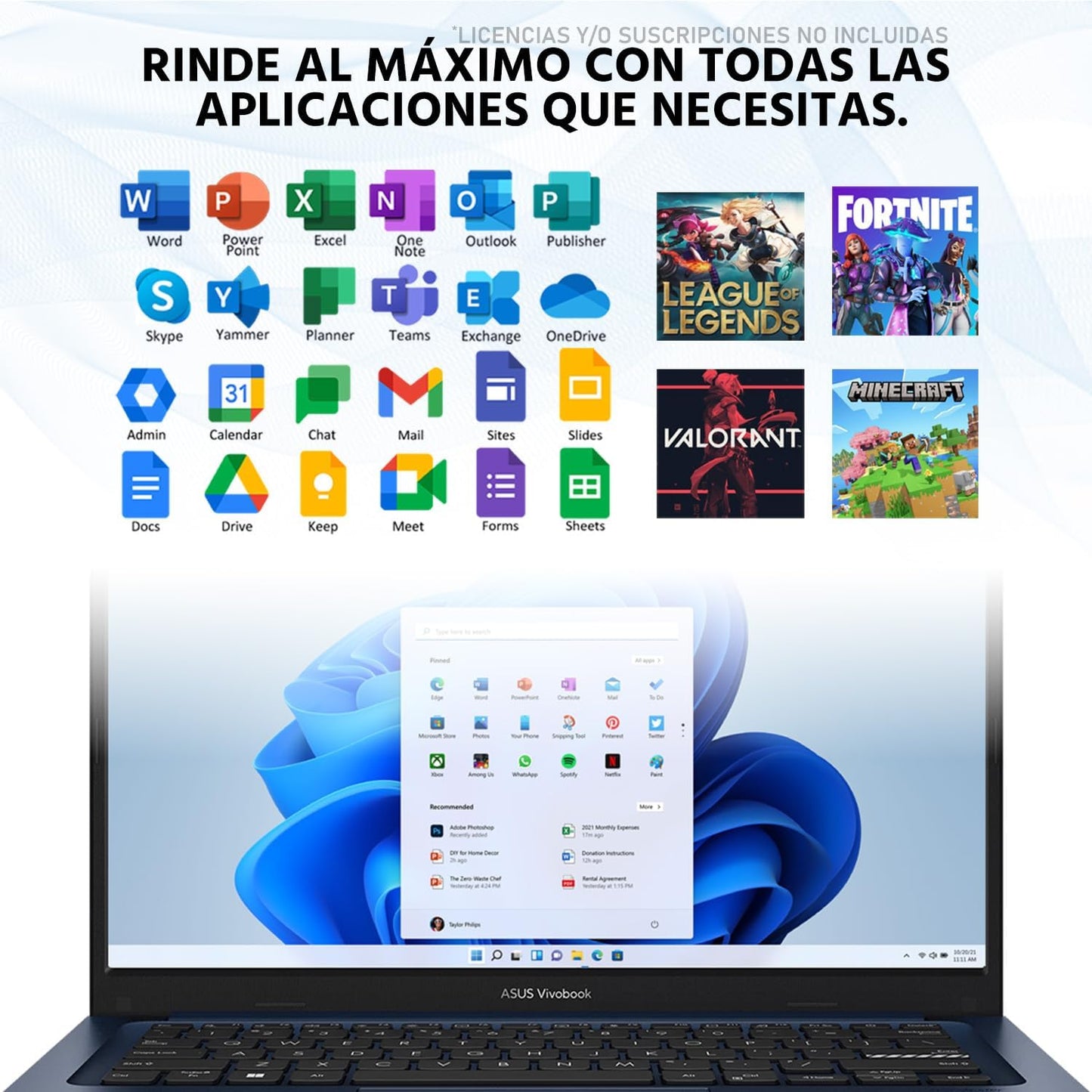 ASUS  Vivobook 14 14" FHD Laptop, Intel Core i7-1355U, 1.7GHz, 12GB RAM, 512GB SSD, Windows 11 Home, Intel UHD Graphics, Wi-Fi5, Bluetooth, Quiet Blue, X1404VA-I712512