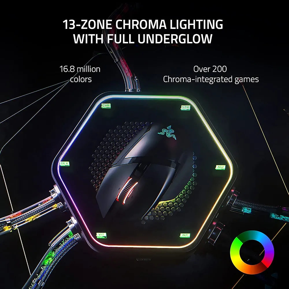 Razer Basilisk V3 Pro Customizable Wireless Gaming Mouse - Fast Optical Switches Gen-3, HyperScroll Tilt Wheel, Chroma RGB, 11 Programmable Buttons, Focus Pro 30K Optical Sensor - Classic Black