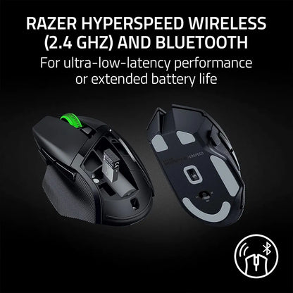 Razer Basilisk V3 X HyperSpeed Customizable Wireless Gaming Mouse: Mechanical Switches Gen-2-5G Advanced 18K Optical Sensor - Chroma RGB - 9 Programmable Controls - 285 Hr Battery - Classic Black