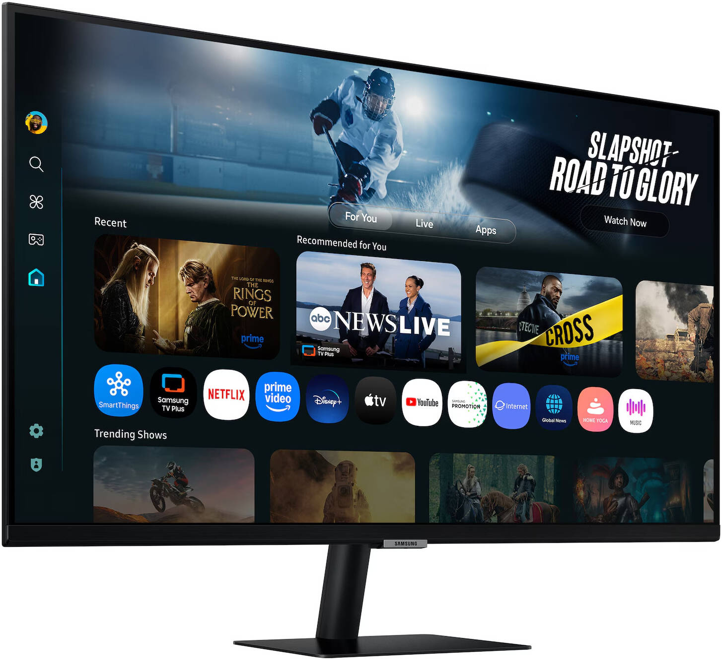 SAMSUNG M7 M70F Smart Monitor, 32" VA Display, 4K UHD Resolution, 60Hz Refresh Rate, 4ms (GtG) Response Time, Tizen Operating System, WIFI5 & BT5.2 Connectivity, Black | LS32FM702UMXUE
