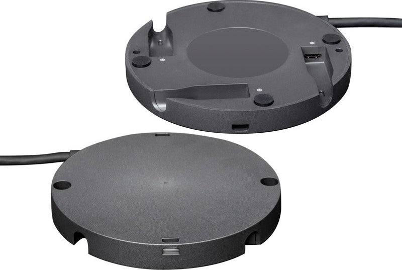 Logitech Rally Mic Pod Hub, Customize Microphone Placement, 3x 12-Pin Connections, Under-Table Mounting Hardware, Captive 2.95mm 12-Pin Cable, Black | 939-001647