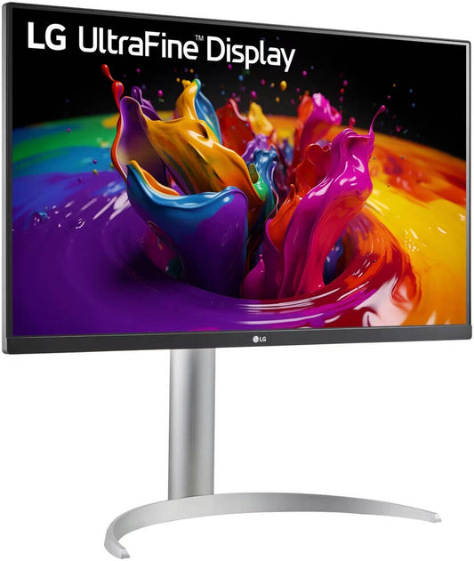 LG 27UP850K-W UltraFine Monitor, 27" 4K UHD IPS Display, 60Hz Refresh Rate, 5ms (GTG) Response Time, Dynamic Action Sync, Black Stabilizer, Super Resolution+, USB Type-C, Silver | 27UP850K-W
