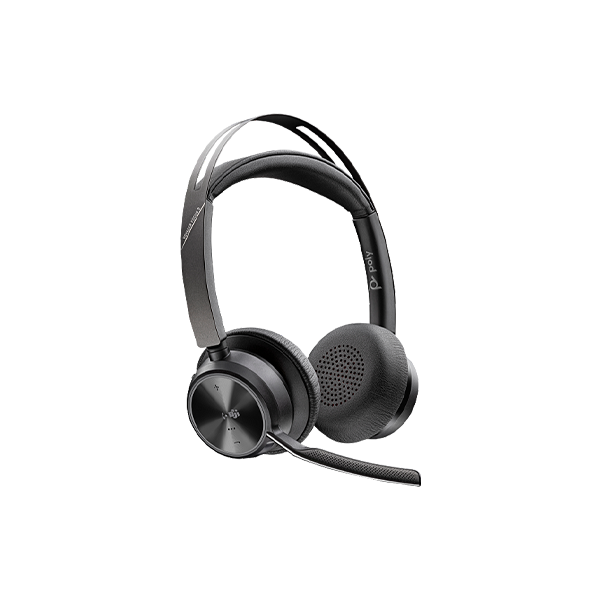 Poly Voyager Focus 2 Microsoft Teams Certified USB-C-C Headset +USB-C/A Adapter +Charging Stand | 9T9J6AA