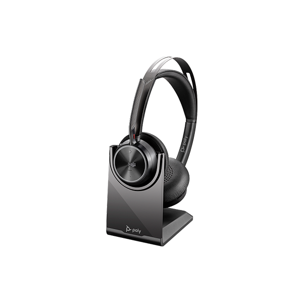 Poly Voyager Focus 2 Microsoft Teams Certified USB-C-C Headset +USB-C/A Adapter +Charging Stand | 9T9J6AA