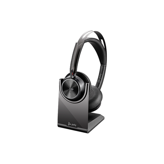Poly Voyager Focus 2 Microsoft Teams Certified USB-C-C Headset +USB-C/A Adapter +Charging Stand | 9T9J6AA
