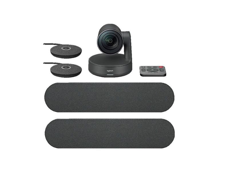 Logitech Rally Plus (1xCamera, 2xSpeaker, 2xMic, Table & Display Hub)-Black