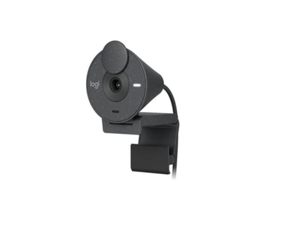 Logitech BRIO 305 Full HD Webcam, Auto Light Correction, Noise-Reducing Mic, Fixed Focus, Integrated Privacy Shutter, USB-C Connectivity, Graphite | 960-001469