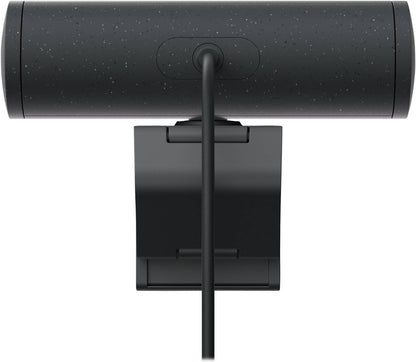 Logitech Brio 505 FHD Webcam, 30fps Frame Rate, Integrated Privacy Shutter, Dual Noise Reducing Mics, 4x Digital Zoom, USB-C, Works w/ Windows / macOS / or Chrome OS, Graphite | 960-001459