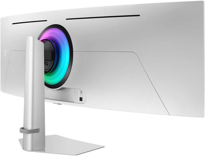 SAMSUNG Odyssey G9 G93SC Gaming Curved Monitor, 49" Dual 2K OLED Display, 240Hz Refresh Rate, 0.03ms (GtG) Response Time, FreeSync Premium Pro & G-Sync Compatible, White | LS49CG934SMXUE