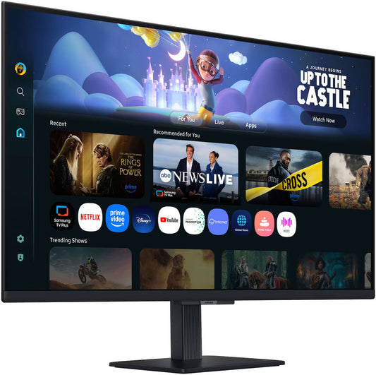 SAMSUNG M5 M50F Smart Monitor, 27" IPS Display, FHD Resolution, 60Hz Refresh Rate, 5ms (GtG) Response Time, Wi-Fi 5 & Bluetooth 5.2 Connectivity, Tizen Operating System, Black | LS27FM500EMXUE