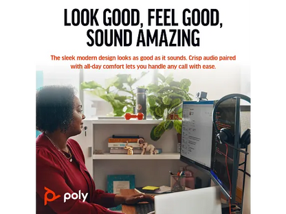 Poly Blackwire 3320 Stereo Microsoft Teams Certified USB-C Headset +USB-C/A Adapter, Noise cancelling Microphone | 8X220AA