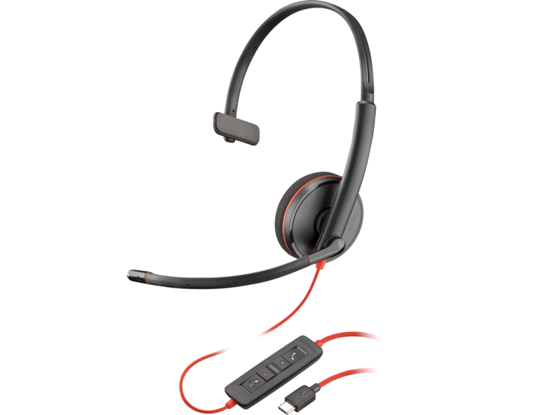 Poly Blackwire 3210 Monaural USB-C Headset (80S09AA)