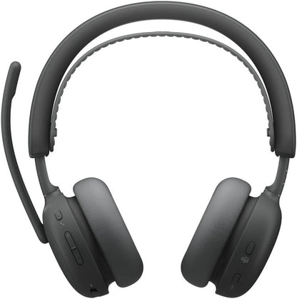 Logitech Zone Wireless 2 ES for Business Headphones, 40mm Driver Size, 2 Noise-Canceling Mics with AI Algorithms & Mic EQ, Teams Version, with Receiver, Graphite | 981-001586