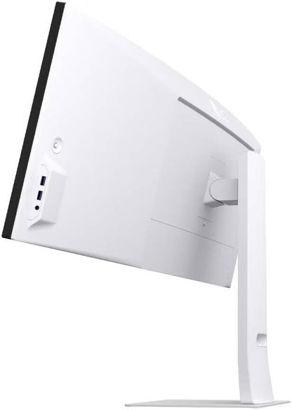 LG 49U950A-W UltraWide Curved Monitor, 49" Nano IPS Display, Dual QHD Resolution, 144Hz Refresh Rate, 1ms (MBR) Refresh Rate, Black Stabilizer, HDR 400, Game Mode, Crosshair, White | 49U950A-W.AMA