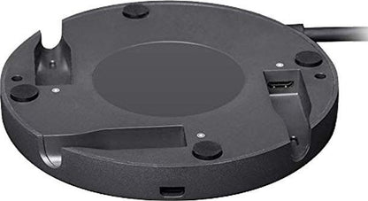 Logitech Rally Mic Pod Hub, Customize Microphone Placement, 3x 12-Pin Connections, Under-Table Mounting Hardware, Captive 2.95mm 12-Pin Cable, Black | 939-001647