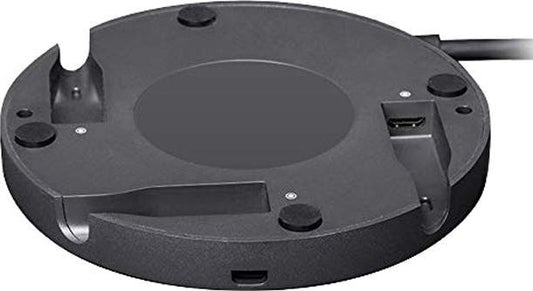 Logitech Rally Mic Pod Hub, Customize Microphone Placement, 3x 12-Pin Connections, Under-Table Mounting Hardware, Captive 2.95mm 12-Pin Cable, Black | 939-001647