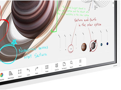 SAMSUNG Flip Pro WMB Interactive Display, 55" 4K UHD VA Display, 60Hz Refresh Rate, 8ms Response Time, IR Touch Technology, Tizen 6.5 OS, 32GB Flash Memory, Stylus Pen Inlcuded, White | LH55WMBWBGCXUE