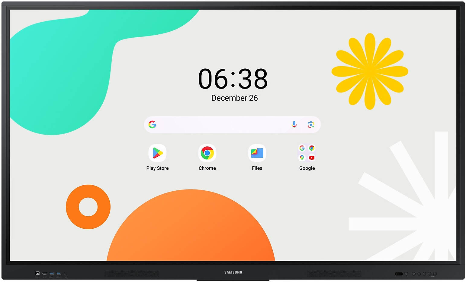 SAMSUNG WAF Series Interactive Display, 86" 4K UHD Touch IR Display, 8ms Response Time, 64GB Flash Memory, Wi-FI & Bluetooth Connectivity, Android 14, Black | LH86WAFWLGCXUE