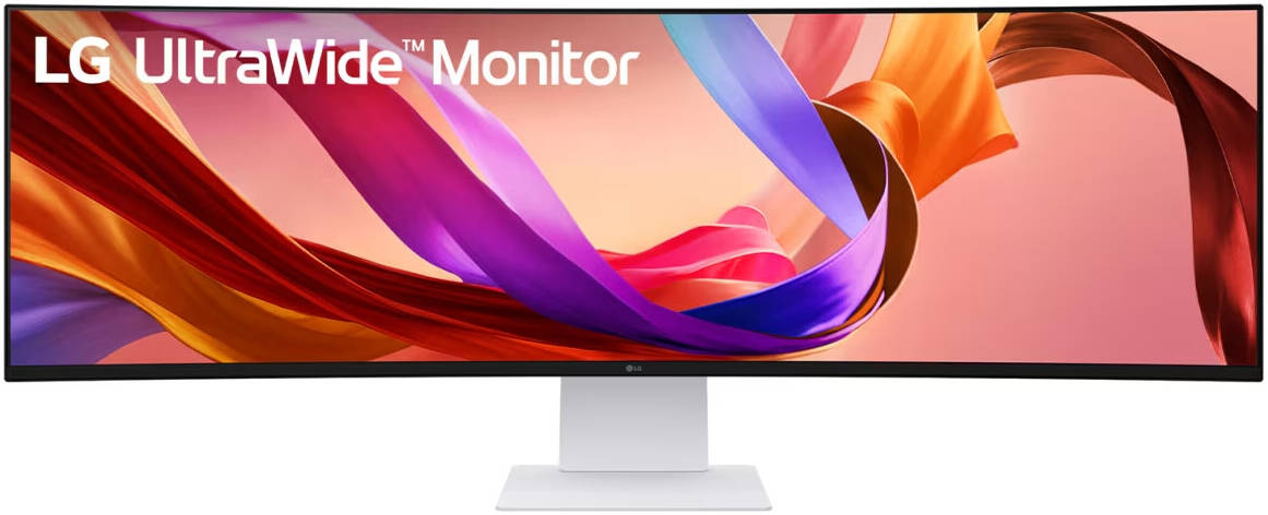 LG 49U950A-W UltraWide Curved Monitor, 49" Nano IPS Display, Dual QHD Resolution, 144Hz Refresh Rate, 1ms (MBR) Refresh Rate, Black Stabilizer, HDR 400, Game Mode, Crosshair, White | 49U950A-W.AMA