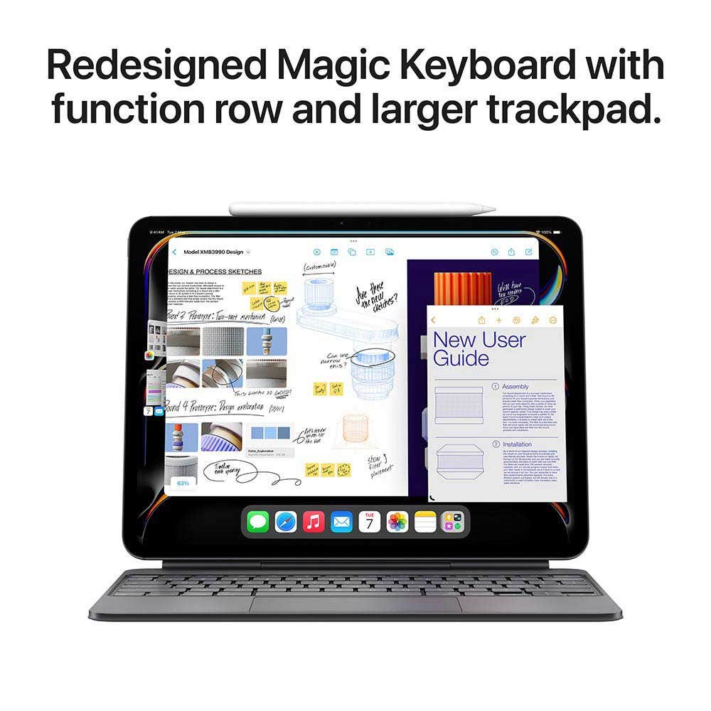 13-inch iPad Pro M4 Chip WiFi 256GB with Standard Glass - Space Black (MVX23AB/A)