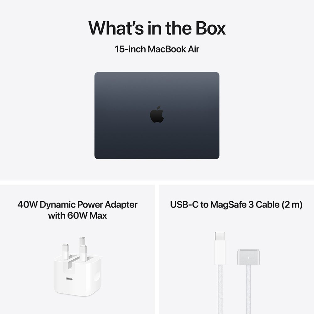 Apple MacBook Air (2026) 15-inch M5 chip with 10-core CPU and 10-core GPU, 16GB RAM, 512GB SSD Arabic – Midnight (MDVH4AB/A)
