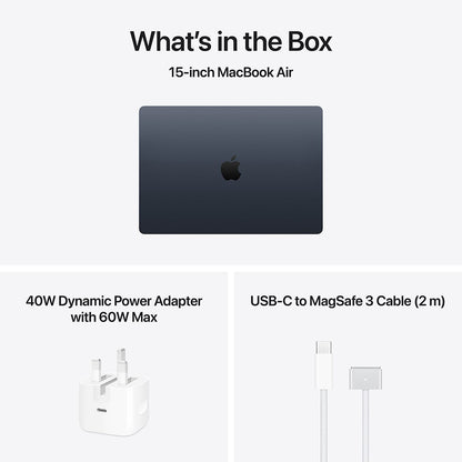 Apple MacBook Air (2026) 15-inch M5 chip with 10-core CPU and 10-core GPU, 16GB RAM, 512GB SSD Arabic – Midnight (MDVH4AB/A)