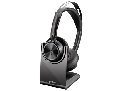Poly Voyager Focus 2 Microsoft Teams Certified USB-C-C Headset +USB-C/A Adapter +Charging Stand | 9T9J6AA