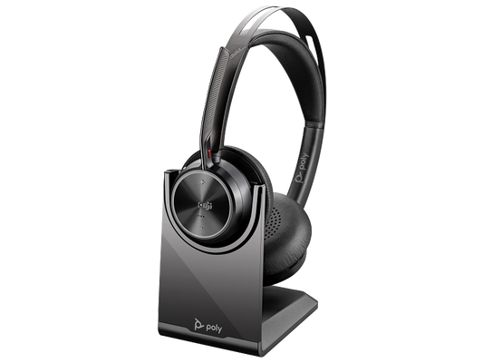 Poly Voyager Focus 2 Microsoft Teams Certified USB-C-C Headset +USB-C/A Adapter +Charging Stand | 9T9J6AA